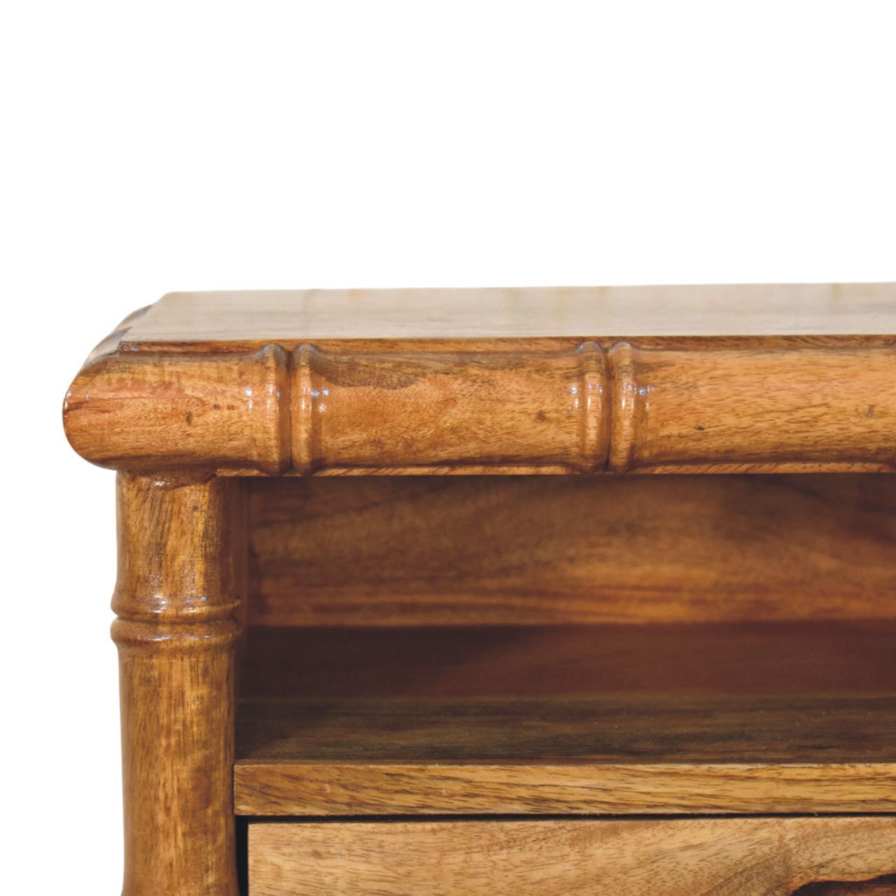 Bamboo Open Bedside in Amber Oak Finish - Image 4