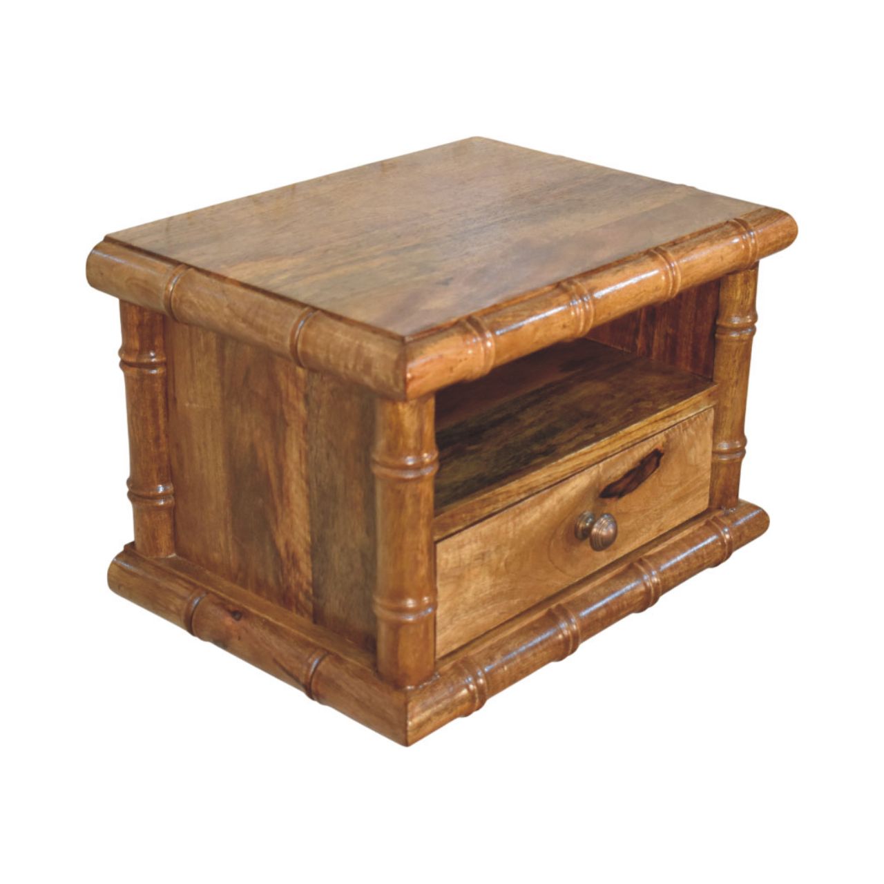 Bamboo Open Bedside in Amber Oak Finish - Image 5