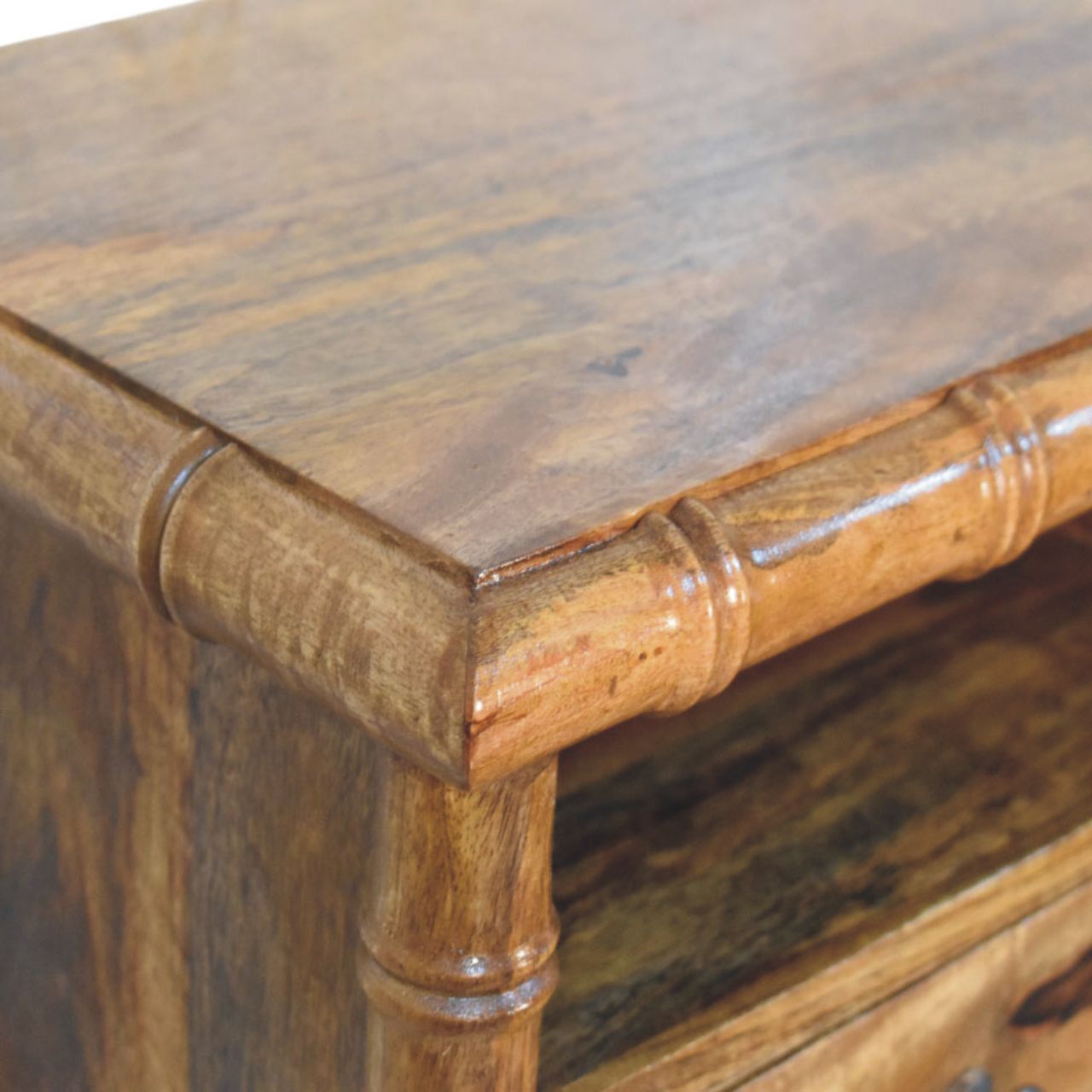 Bamboo Open Bedside in Amber Oak Finish - Image 6