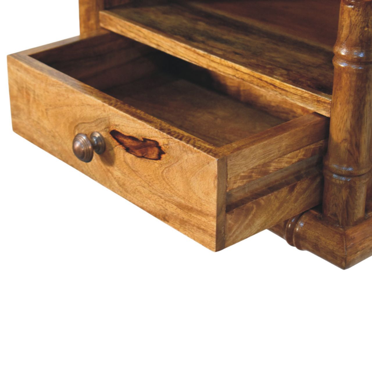 Bamboo Open Bedside in Amber Oak Finish - Image 7