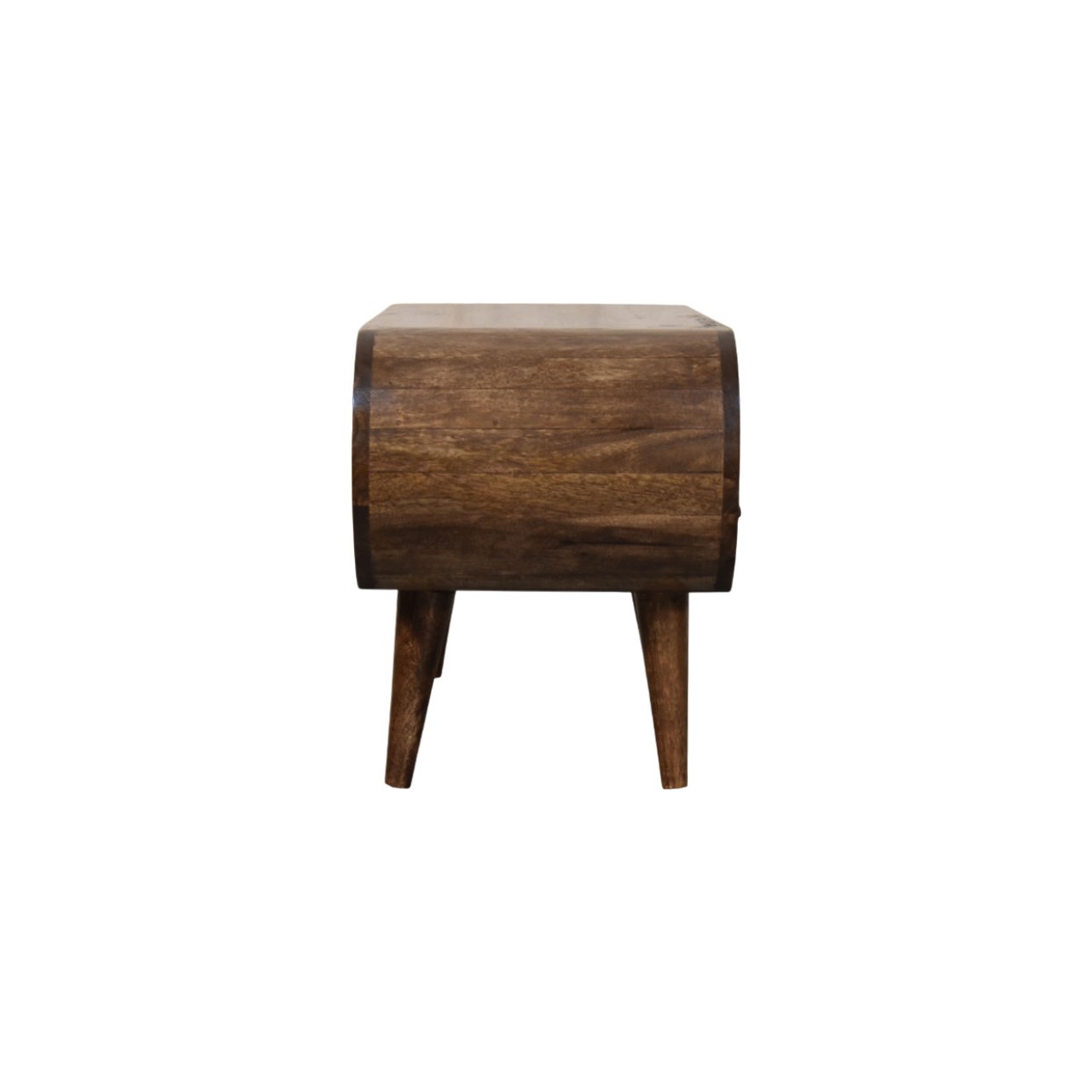 Solid Mango Wood Classic Grey Finished 2 Drawer Rounded Edge 2-Drawer Media Unit - Image 8