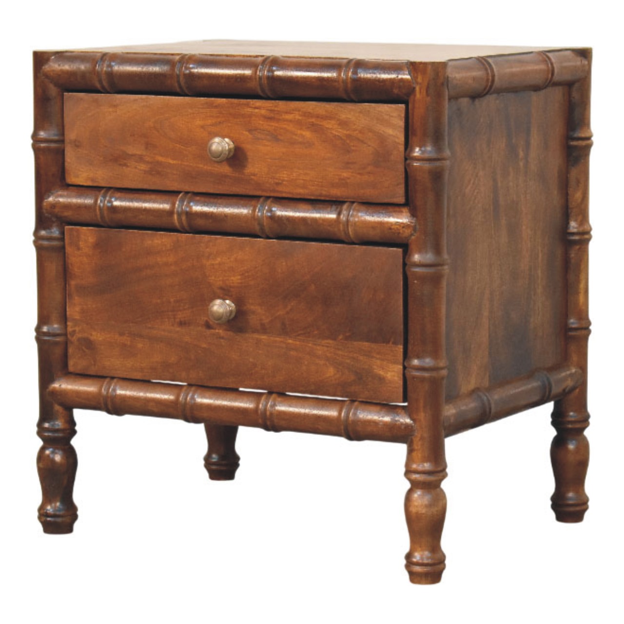 Bamboo Framed Bedside Table - Image 3