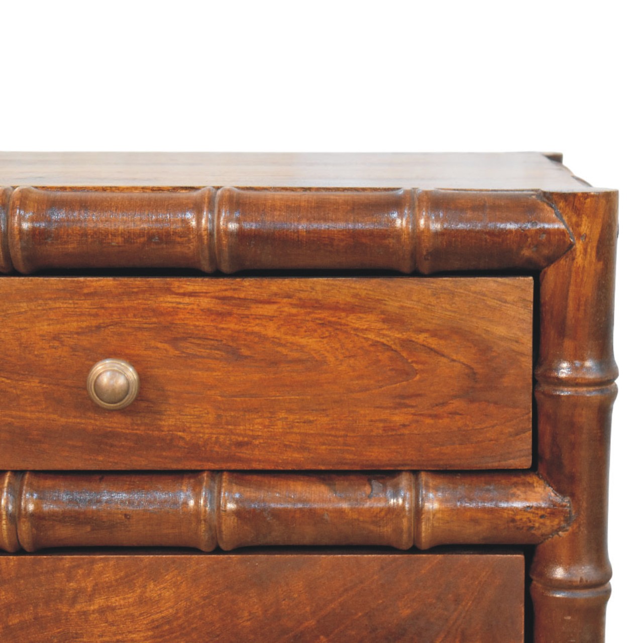 Bamboo Framed Bedside Table - Image 4