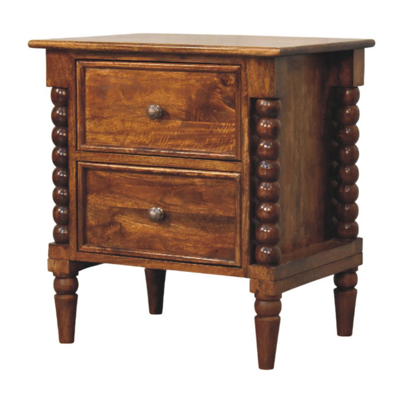 Spindle Beaded Bedside Table - Image 3
