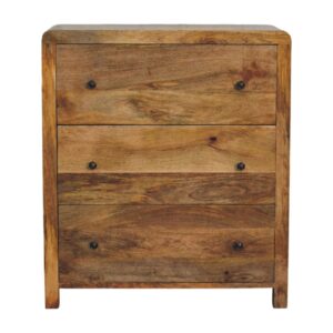Oakish Three Drawer Chest