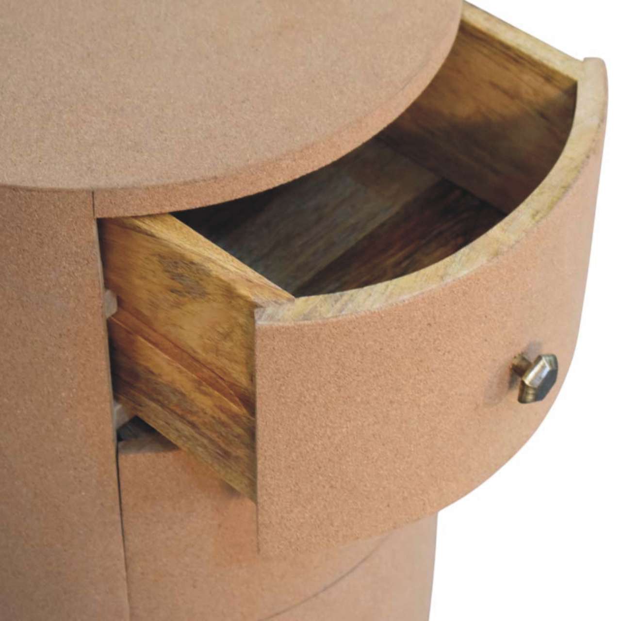 Solid Mango Wood Oak Finished Maison Liège 3 Drawer Storage Unit - Image 6