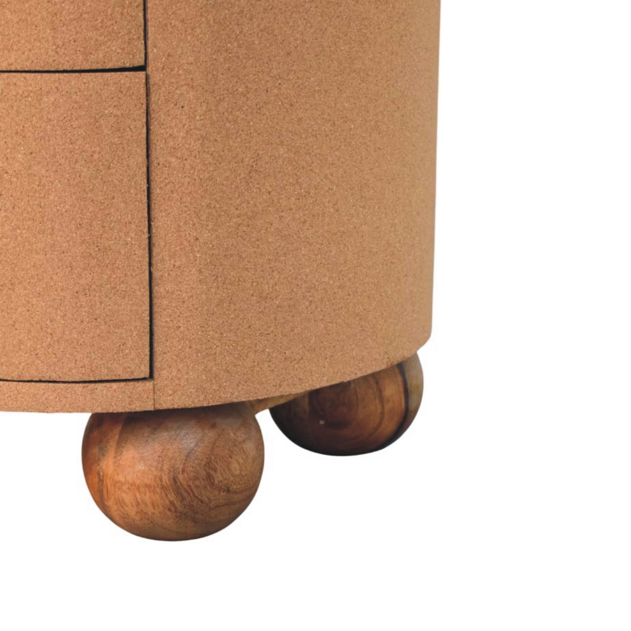 Solid Mango Wood Oak Finished Maison Liège 3 Drawer Storage Unit - Image 7