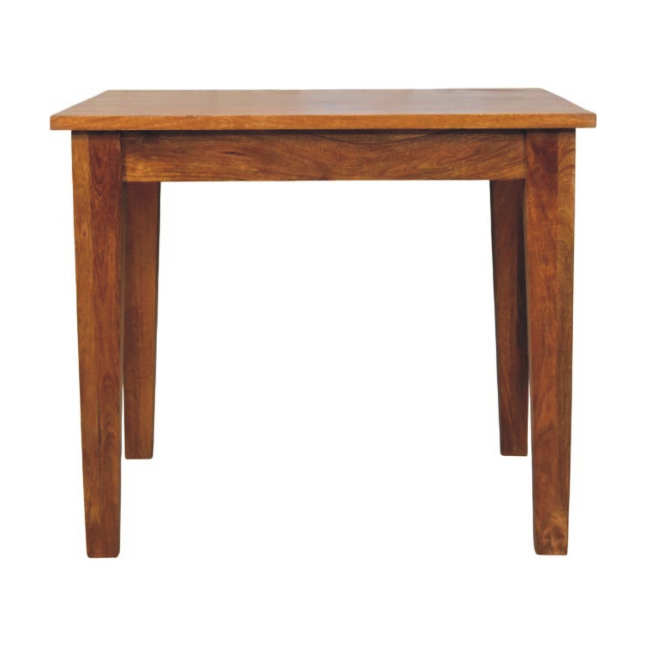 Solid Mango Wood Golden Teak Finished 90cm Solid Wood Dining Table