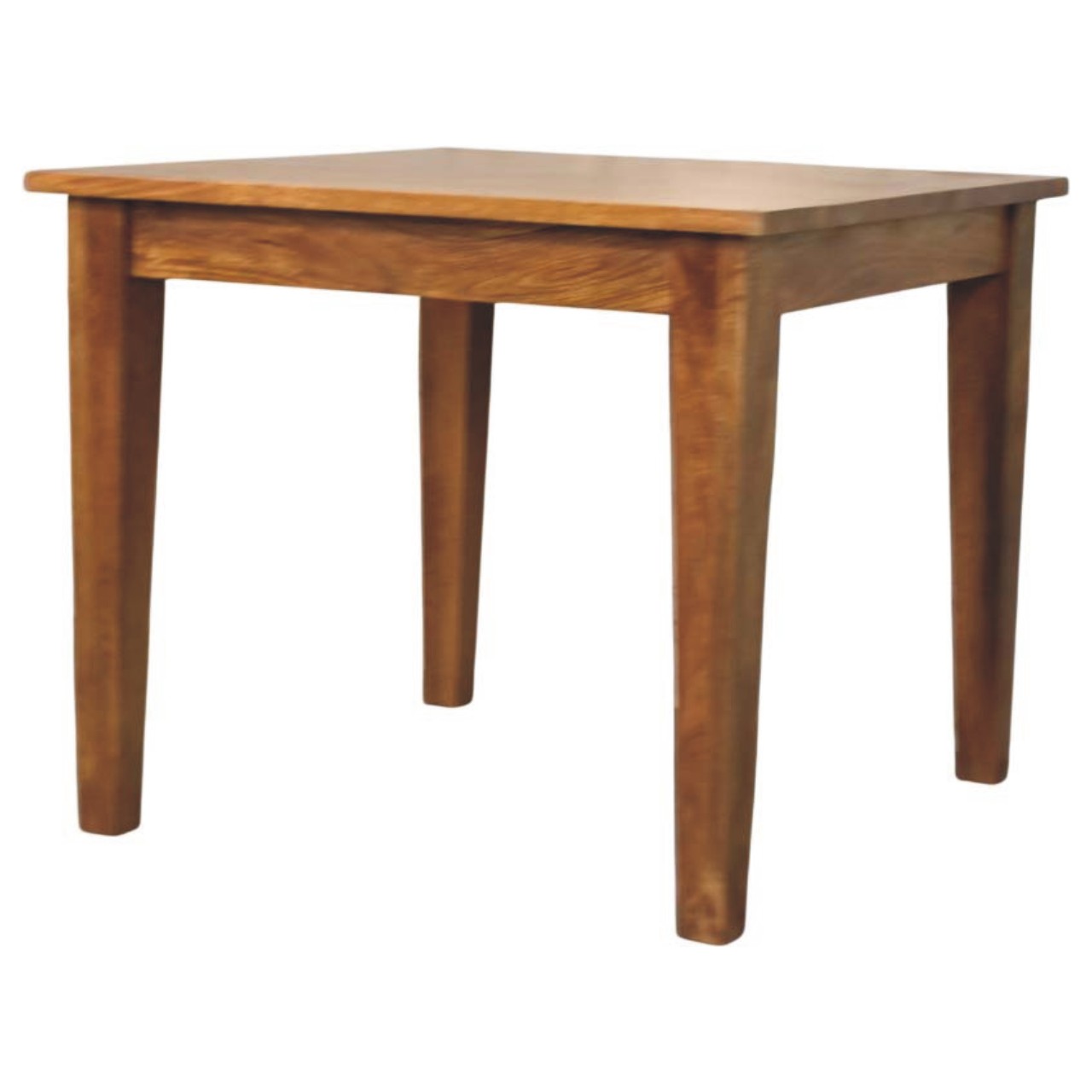 Solid Mango Wood Golden Teak Finished 90cm Solid Wood Dining Table - Image 2