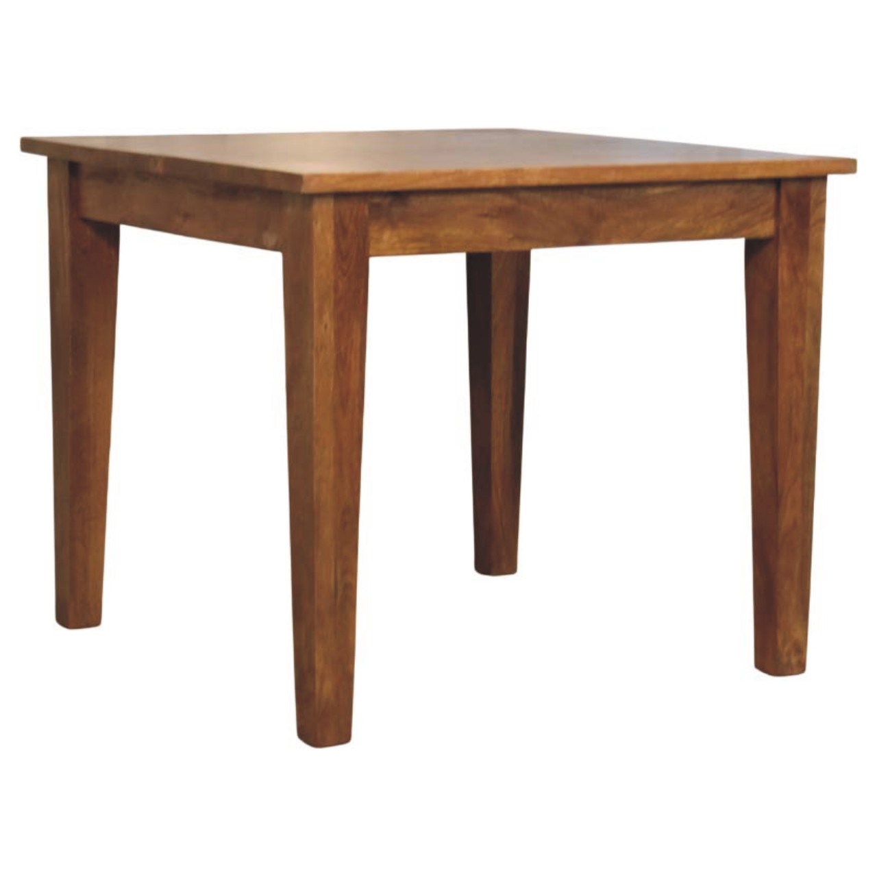 Solid Mango Wood Golden Teak Finished 90cm Solid Wood Dining Table - Image 3