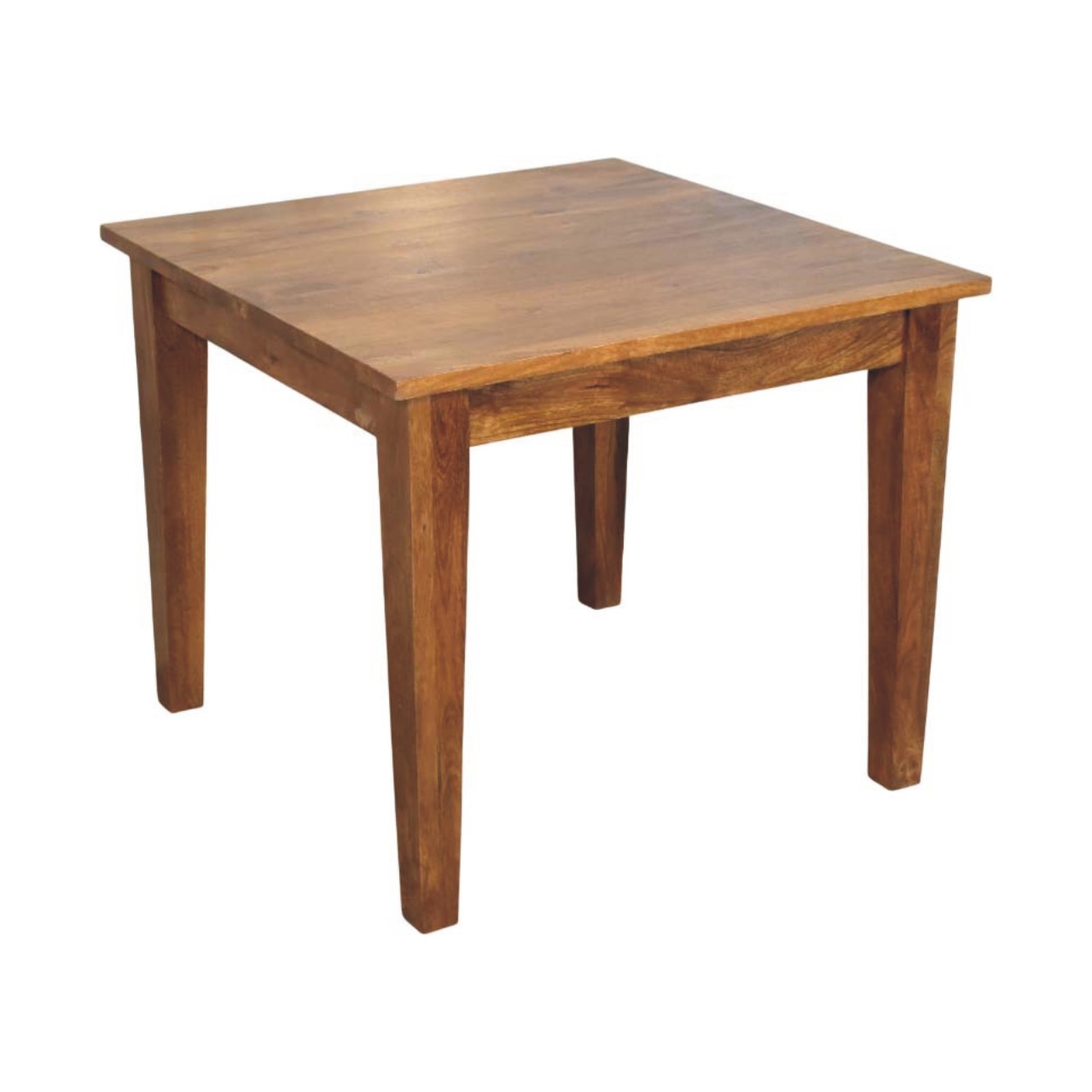 Solid Mango Wood Golden Teak Finished 90cm Solid Wood Dining Table - Image 4