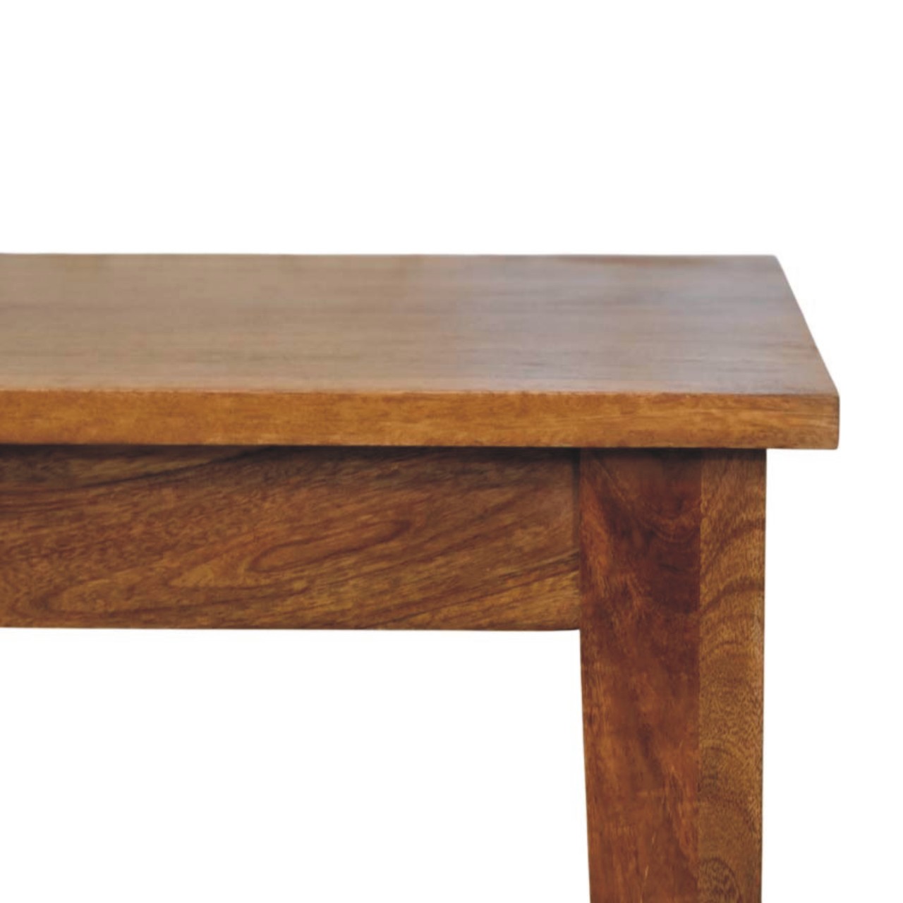 Solid Mango Wood Golden Teak Finished 90cm Solid Wood Dining Table - Image 8