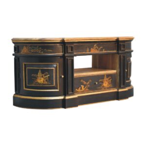 Solid Mango Wood Oriental 2 Door Media Unit