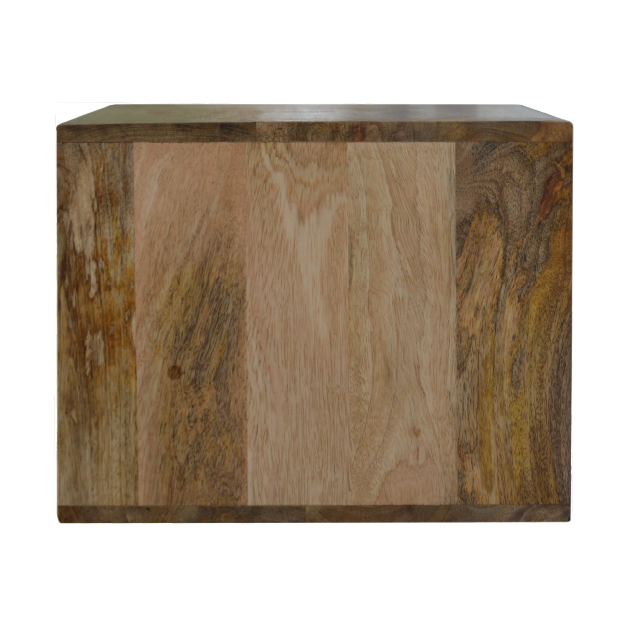 Solid Mango Wood Oak Finished Wall Mounted Leopard Print Front 2 Drawer Bedside - Image 7