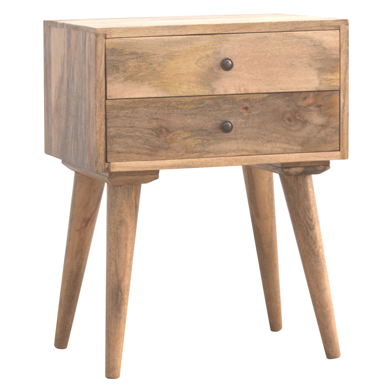 Solid Mango Wood Modern Solid Wood Bedside - Image 2