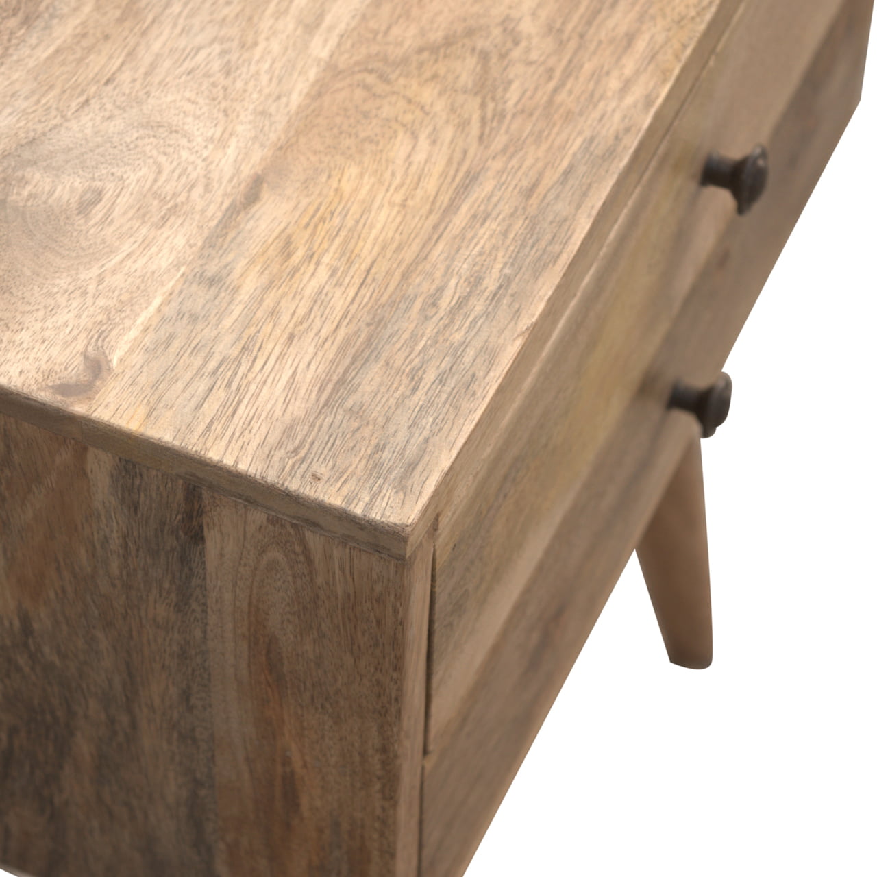 Solid Mango Wood Modern Solid Wood Bedside - Image 5