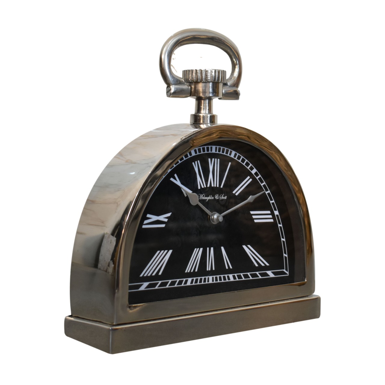 Black and Chrome Table Clock - Image 3