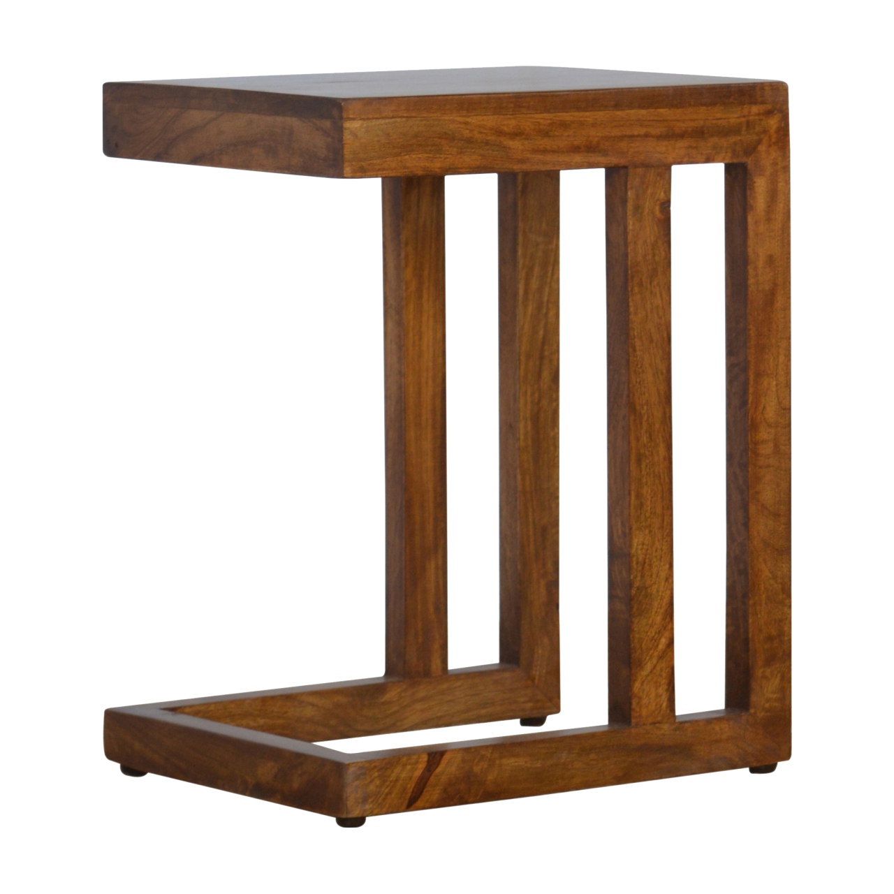 Solid Mango Wood Chestnut Finished One-sided End Table - Image 8