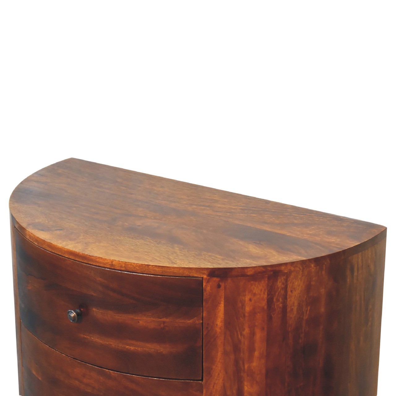 Solid Mango Wood Chestnut Finished 3 Drawer Odyssey Chest of Drawers - Image 5