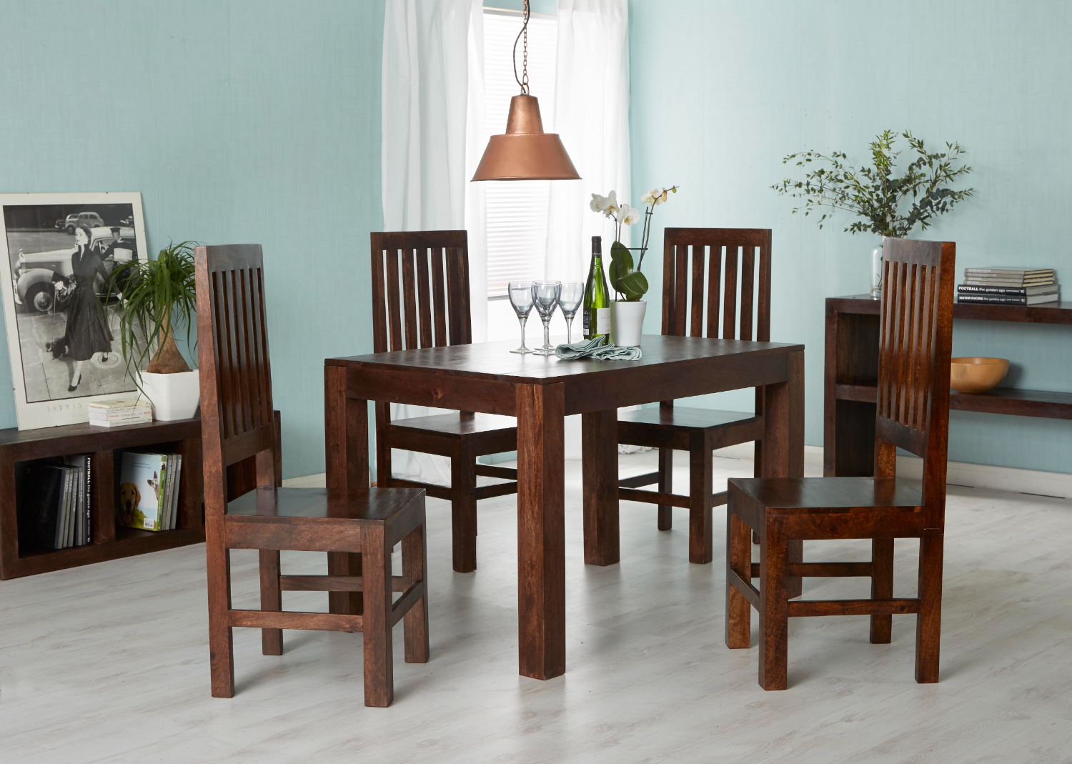 Toko Dark Mango Slat Back Chair (Sold in Pairs) - Image 5